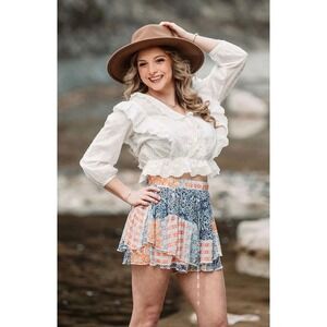 Brown 100% Wool Wide Brim Fedora Hat with Velvet Trim Band Size M/L 58cm